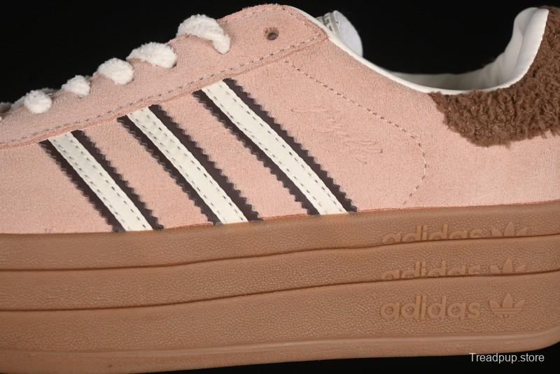 Adidas Originals Gazelle Bold JR4244 Collaboration Low-Top Platform Sneakers with Slip-Resistant Durable Sole