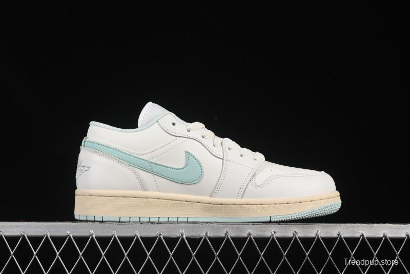 Nike Air Jordan 1 Low AJ1 White Mint Green Low-Top Casual Lifestyle Sneakers - DC0774-134