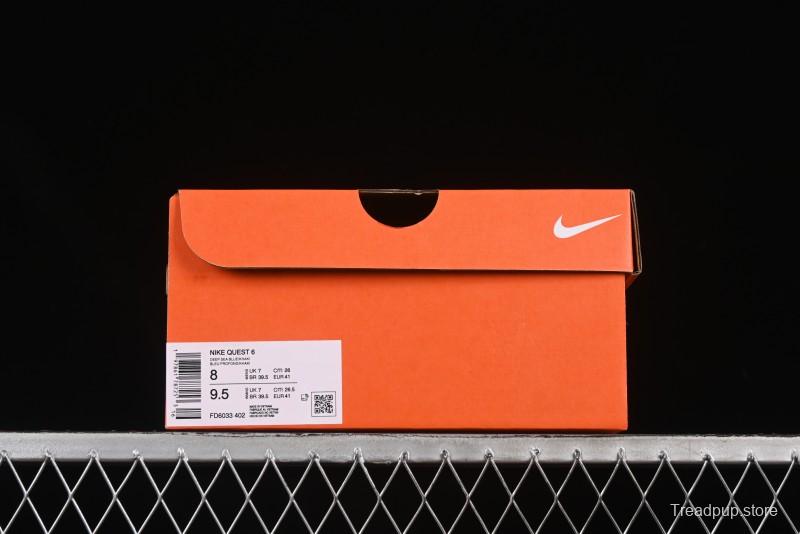 Nike Quest 6 Extreme Series Cushioned Lightweight Running Shoes - FD6033-402