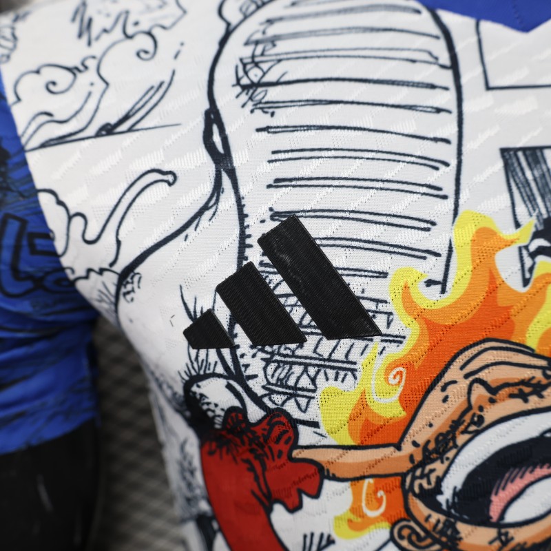 Player Version 2025 Japan Blue/White with One Piece Manga Jersey