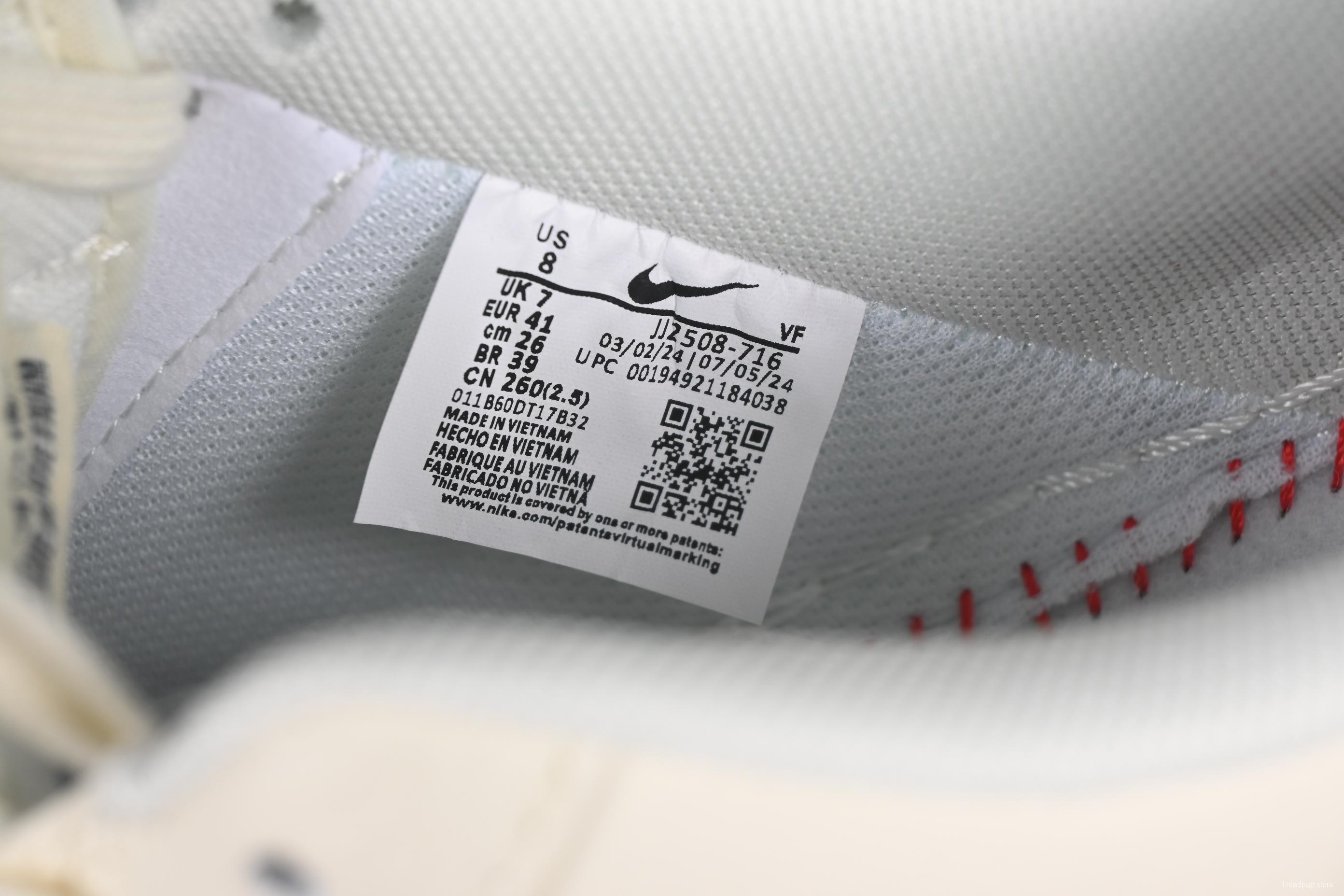 Nike Air Force 1 '07 Low Stussy Collaboration Light Blue Sole Red Heel Casual Sneakers - JJ2508-716