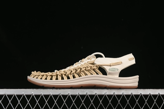 Keen Uneek Flat-M Woven Elastic Strap Casual Outdoor Water Sandals for Hiking and Wading - 1025169 MIMOSA