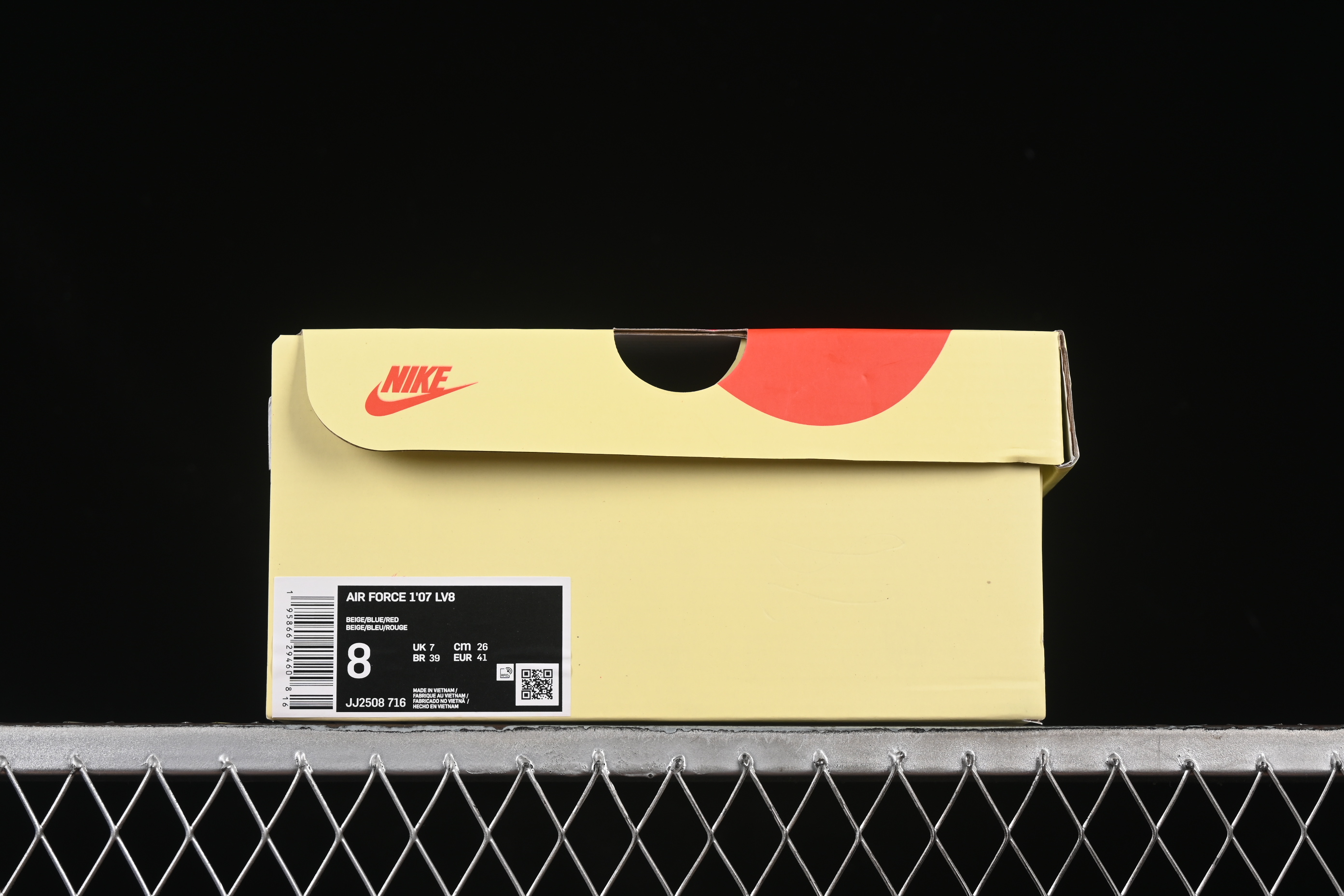Nike Air Force 1 '07 Low Stussy Collaboration Light Blue Sole Red Heel Casual Sneakers - JJ2508-716