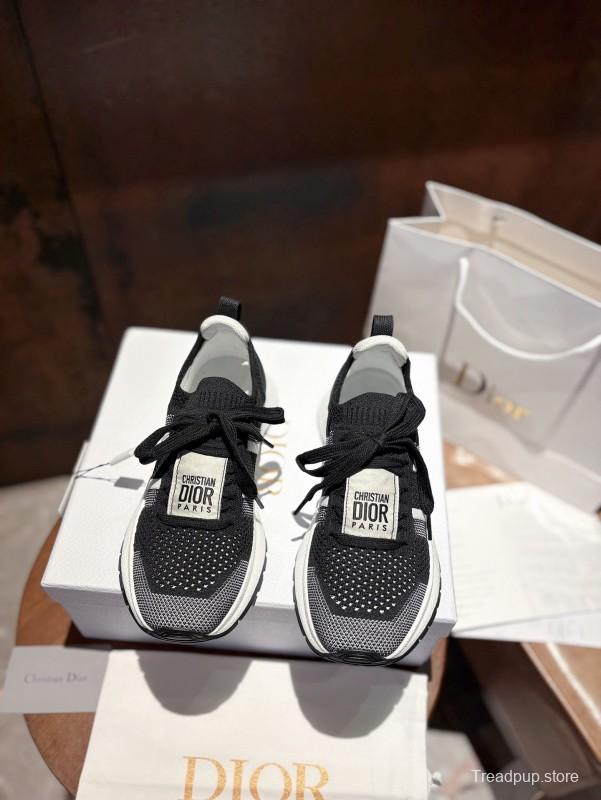 2025 Unisex Dior Black Grey Flyknit Sneaker LY00260