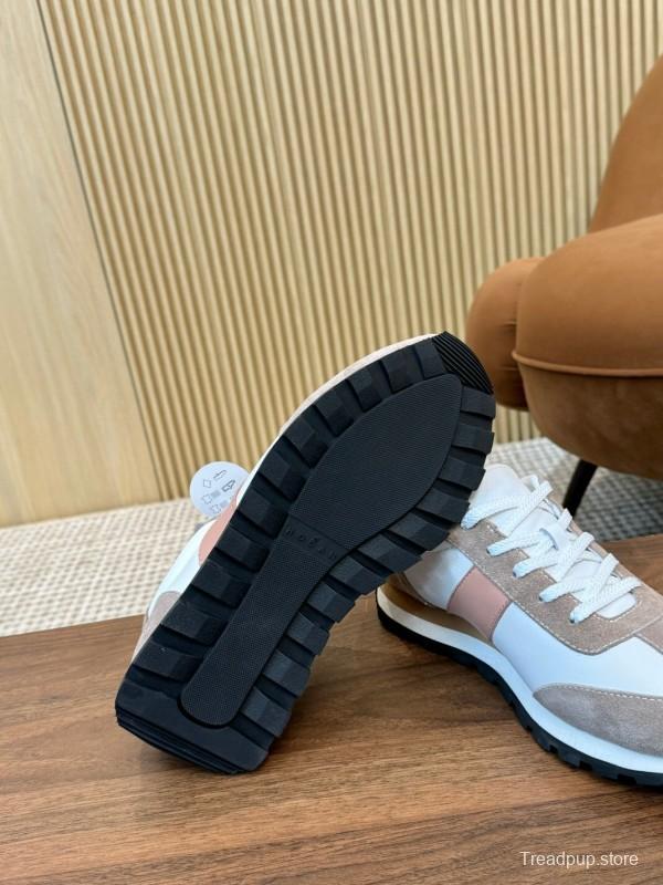 2025 Unisex TOM FORD White Brown Suede Leather Sneakers LY00360(F)/LY00370(M)