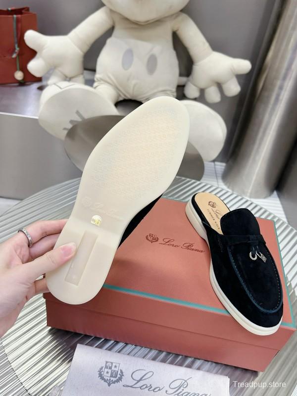 2024 Slippers LP Black Suede Loafers
