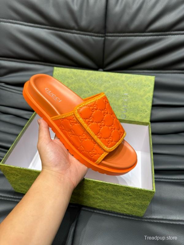 2024 Gucci Orange Synthetic Slippers MJ00200
