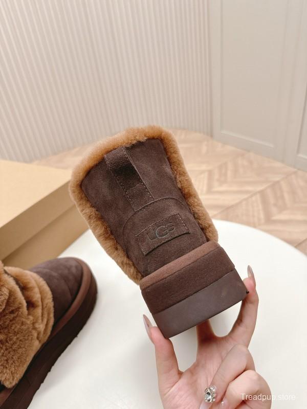 2024 Women UGG Brown Sheepskin Snow Boots MJ00320
