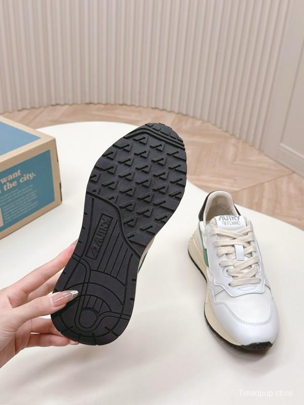 2024 Unisex Autry White Green Black Leather Mesh Sneakers MJ00330