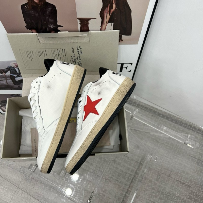 2024 Unisex GGDB White Red Leather Low Top Sneakers MJ00260