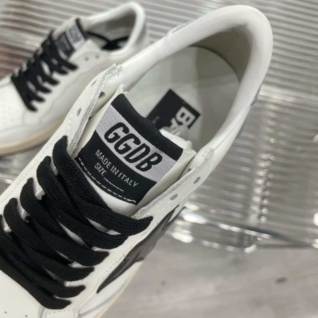 2024 Unisex GGDB White Black Leather Sneakers MJ00260