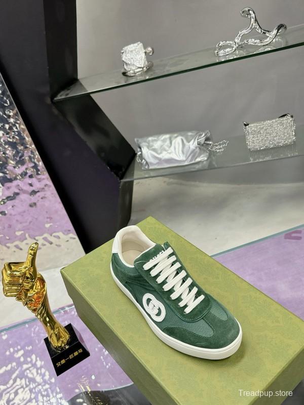 2024 Unisex Gucci Green Imported Suede Leather Sneakers MJ00310