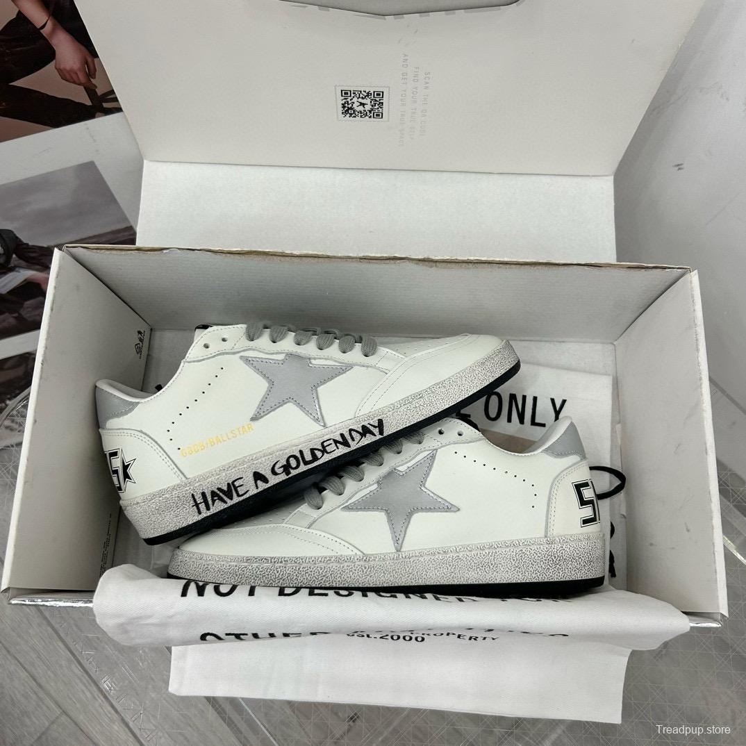 2024 Unisex GGDB White Grey Leather Suede Low-Top Sneakers