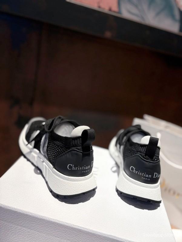 2025 Unisex Dior Black Grey Flyknit Sneakers LY00260