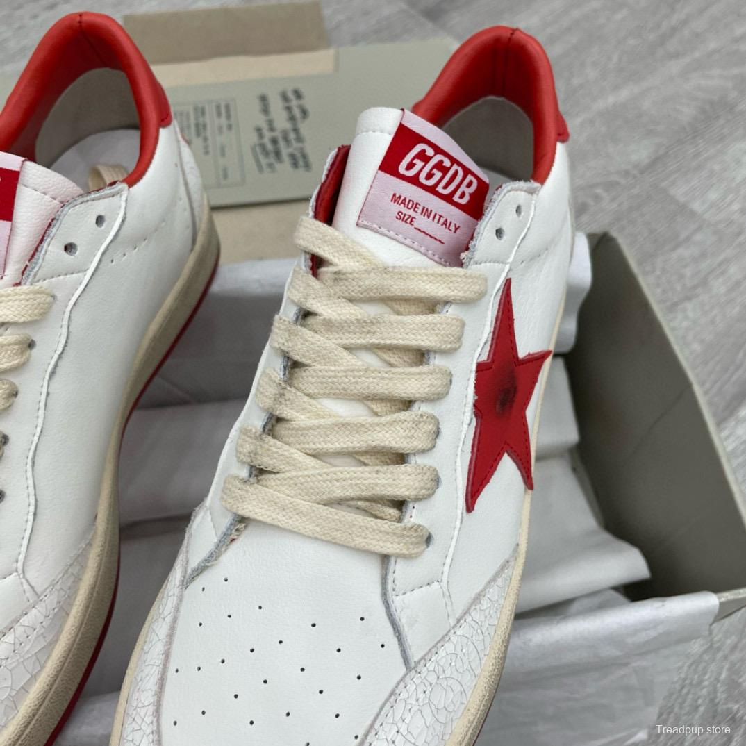 2024 Unisex GGDB White Red Leather Sneakers MJ00260