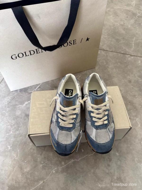 2024 Unisex GGDB Grey Blue Mesh Suede Sneakers