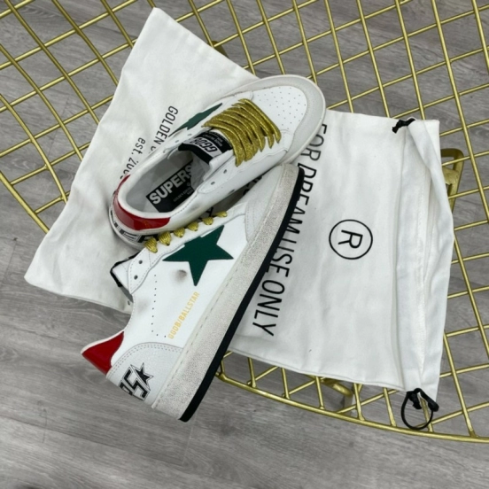 2024 Unisex GGDB White Green Red Leather Suede Low Top Sneakers MJ00260