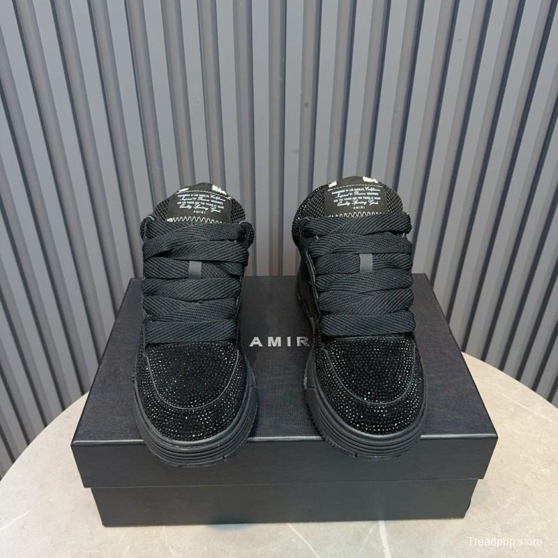 2024 Unisex Amiri Black Leather Sneakers MJ00410