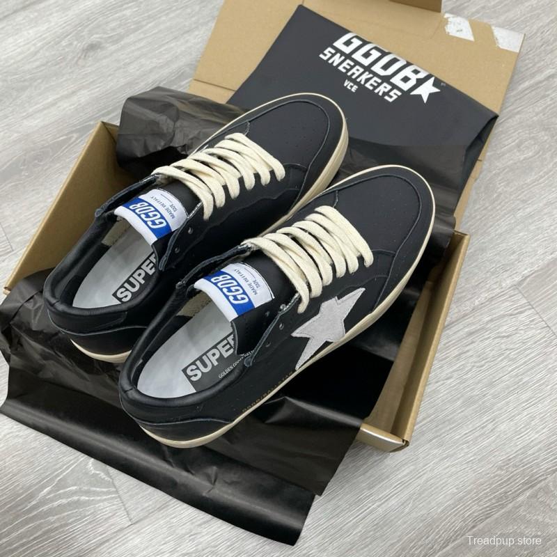 2024 Unisex GGDB Black White Leather Sneakers MJ00260
