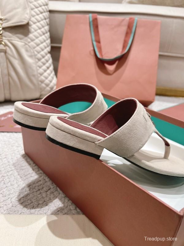 2025 Slippers Le Parmentier Beige Suede Slippers LY00250