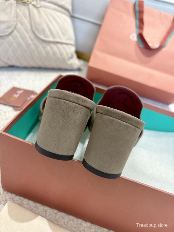 2025 Women LP Grey Suede Sandals