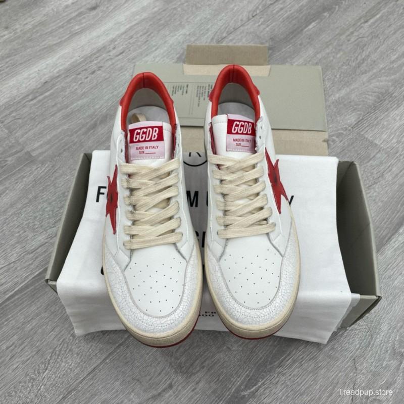 2024 Unisex GGDB White Red Leather Sneakers MJ00260