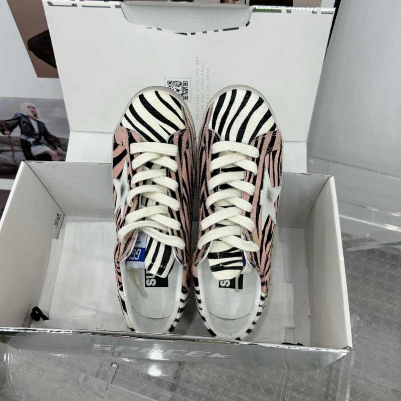 2025 Women GGDB Pink Black White Leather Suede Sneakers