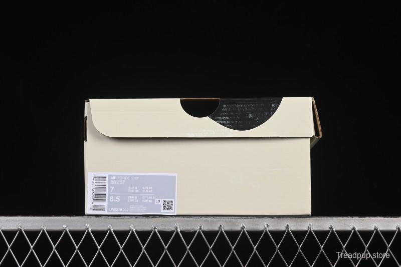 Nike Air Force 1'07 Low Stussy Collaboration Dark Grey Woven Casual Sneakers - LW9279-002