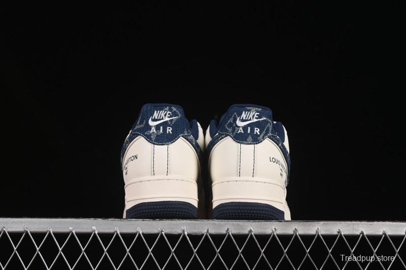 Nike Air Force 1 '07 Low LV Collaboration Dual-Tone Blue Denim Hook Low-Top Casual Sneakers - YX5066-342