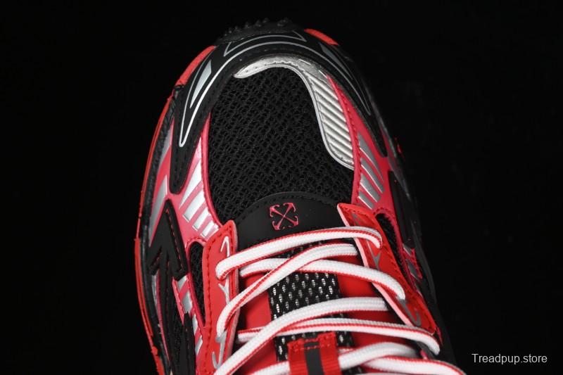 Off-White Be Right Low-Top Lifestyle Casual Shoes in Black Red