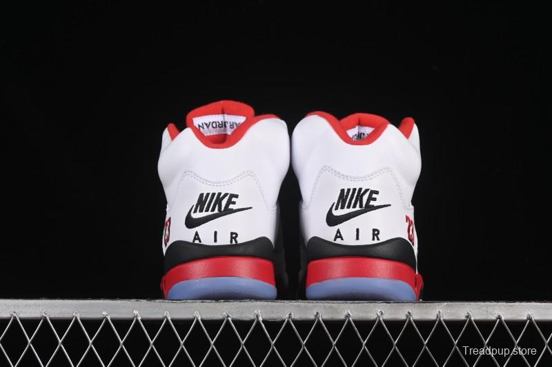 Nike Air Jordan 5 Retro Fire Red Black Tongue Basketball Shoes - HQ7978-101