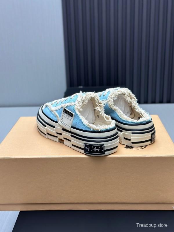 2025 Unisex XVESSEL Blue White Canvas Plimsolls Vulcanized AS00240