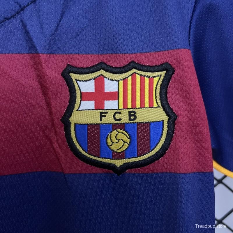 Retro 15/16 Kids Barcelona Home Size 16-28 Jersey