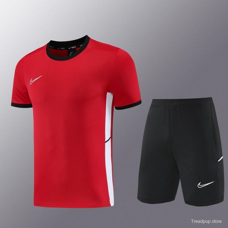 2025 NIKE Red Short Sleeve Jersey + Shorts