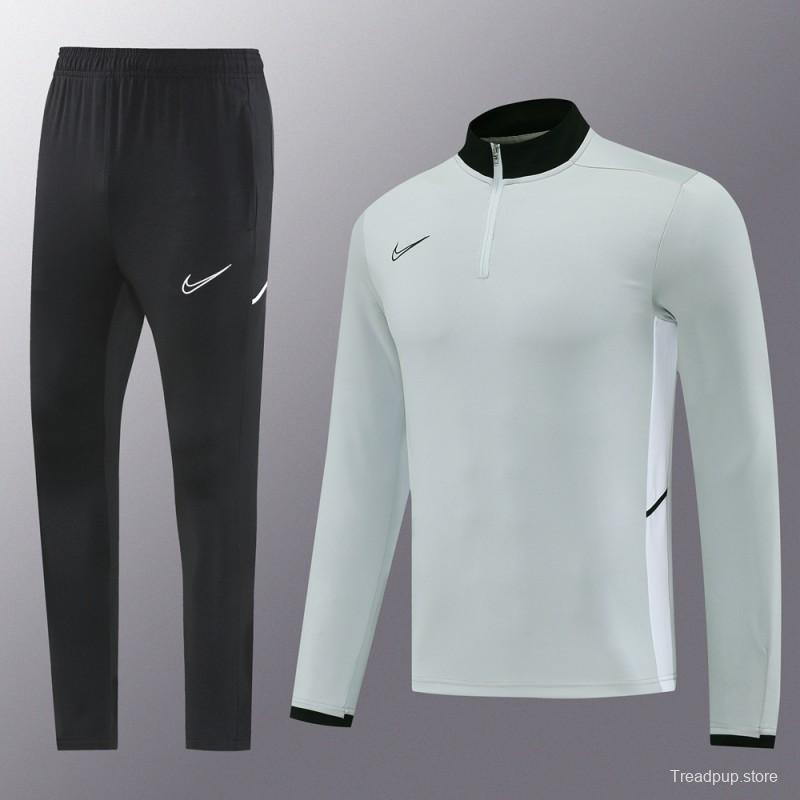 2025 Nike Grey Full Hoodie Zipper Jacket +Long Pants