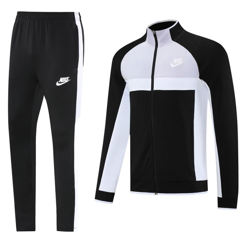 2025 Nike Grey/Black Full Hoodie Zipper Jacket +Long Pants