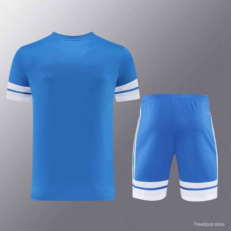 2025 Adidas Blue Short Sleeve Jersey+Shorts