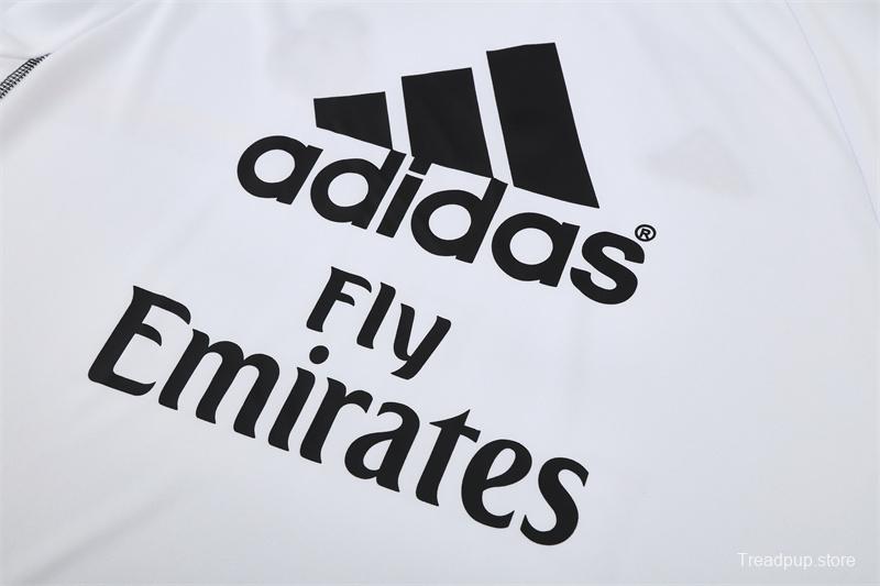 Retro 13/14 Real Madrid White Half Zipper Jacket