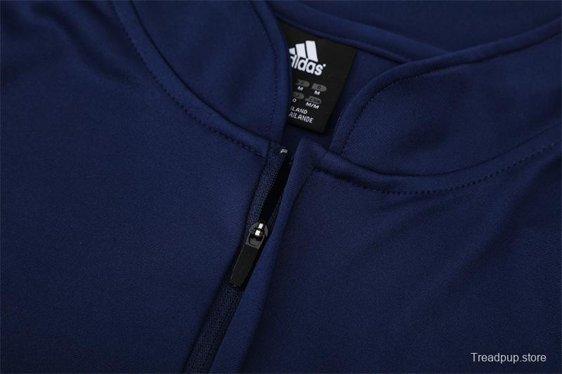 Retro 03/04 Real Madrid Royal Blue Half Zipper Jacket