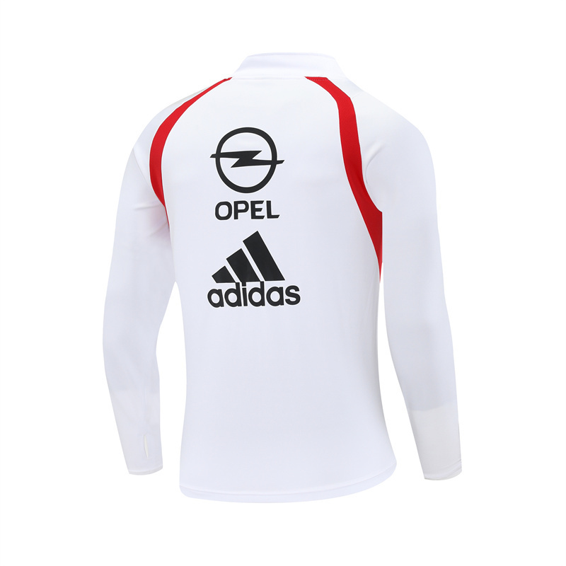 Retro 03/04 AC Milan White Half Zipper Jacket