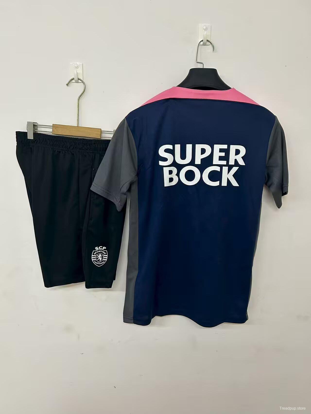 25/26 Sporting Lisbon Pre-match Training Navy Jersey +Shorts