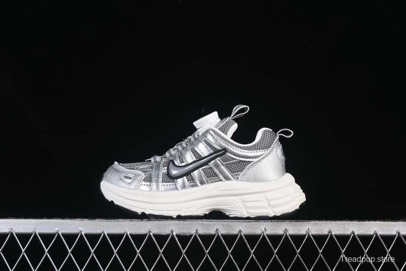 Nike P-6000 Retro Casual Sports Kids Shoes - Silver White Swoosh