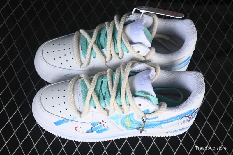 Nike Air Force 1 '07 Low Aries Hand-Painted Doodle Zodiac Series Casual Sneakers - 321-419