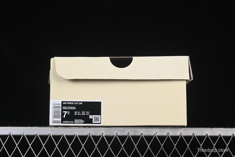 Nike Air Force 1'07 Low Beige Gray Black Letter Casual Sneakers - JS8028-018