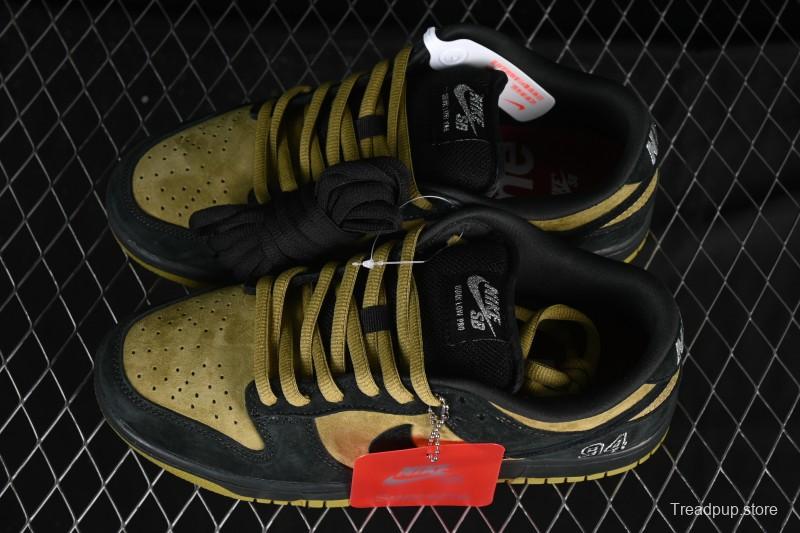 Nike Supreme Dunk SB Dunk Low Brown Yellow Casual Skate Shoes - HQ8487-300
