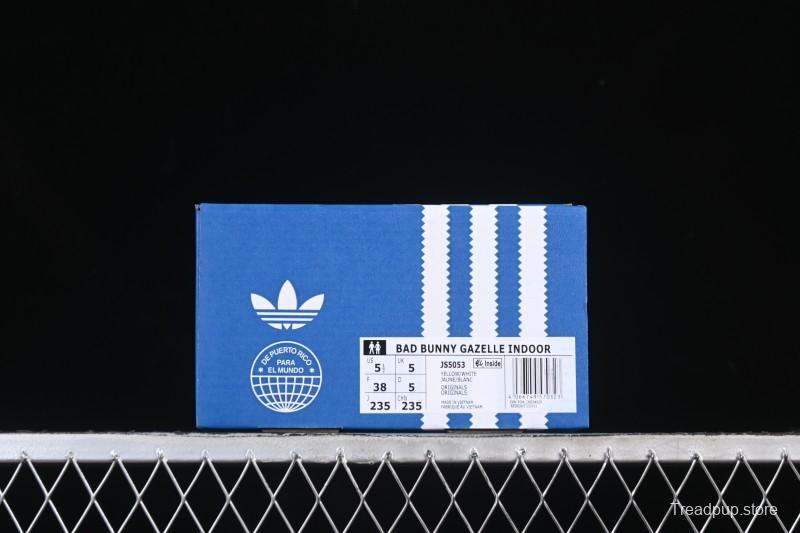 Adidas Gazelle Indoor Bad Bunny Collaboration Retro Low-Top Skate Shoes - JS5053