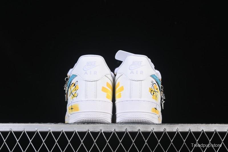 Nike Air Force 1 '07 Low Leo Hand-Painted Doodle Zodiac Series Low-Top Casual Sneakers - 723-822
