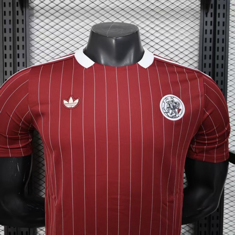 Player Version 25/26 Ajax Wine Adidas Original Casual Jersey