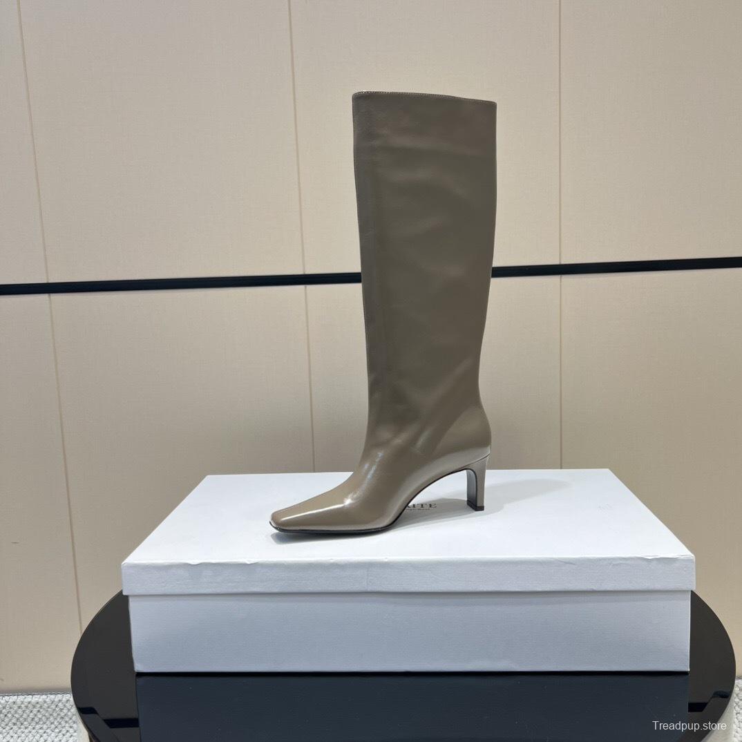 Khaite 2025/SS Square Toe Slip-On High Boots - KFY00490