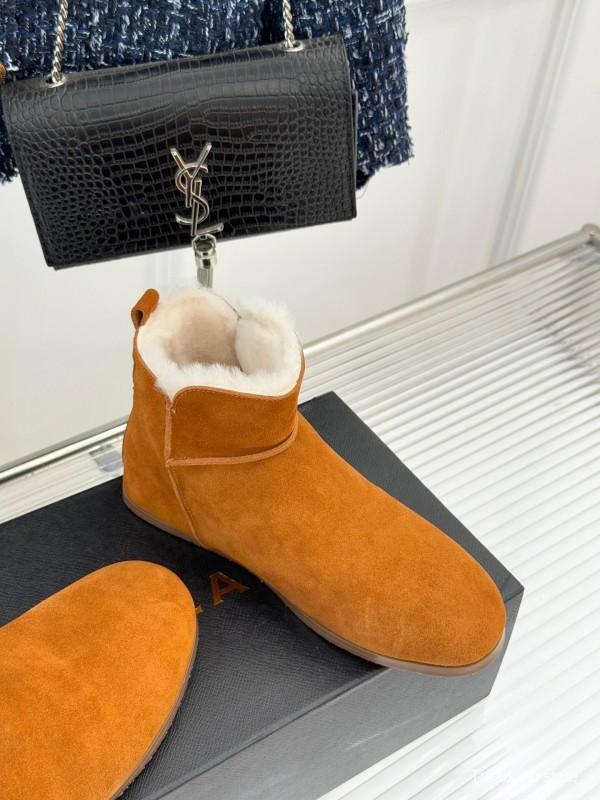 ALAIA Minimalist Side Zipper Retro Snow Boots - KFY00320